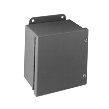 B-Line Wallmount Enclosure; 10" x 8" x 6"; Carbon Steel; Solid Cover; Hinge/Screw Connection; NEMA 12; 13