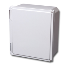B-Line Wallmount Enclosure; 12" x 10" x 6"; Fiberglass; Solid Cover; Hinge/Screw Connection; NEMA 4X