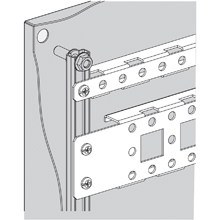 B-Line Flexible Mounting Strap; for 12" high or wide Premier series enclosures; 1-hole pattern; zinc-plated