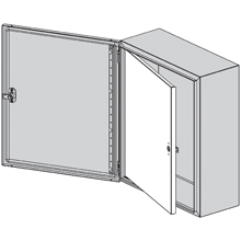 B-Line Swing-Out Panel; for 16" x 12" Premier series enclosure; steel; white