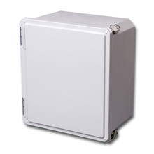 B-Line Wallmount Enclosure; 16" x 14" x 8"; Fiberglass; Solid Cover; Hinge Connection; NEMA 4X
