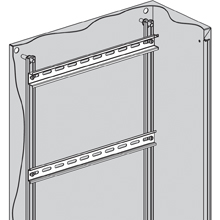 B-Line DIN Rail Kit; for 20" high or wide Premier series enclosures; TS35x15 DIN rail; 3 rails