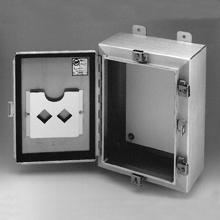 B-Line Wallmount Enclosure; 36" x 30" x 12"; Aluminum; 1 Door; Hinge Connection; NEMA 4X