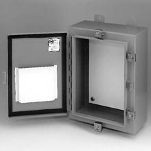 B-Line Wallmount Enclosure; 48" x 36" x 10"; Carbon Steel; Solid Door; Hinge Connection; NEMA 4
