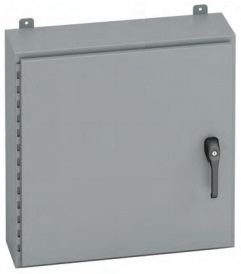 B-Line Wallmount Enclosure; 48" x 36" x 12"; Carbon Steel; 1 Door; Hinge Connection; NEMA 4