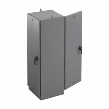 B-Line by Eaton Freestanding Dual Access Enclosure; 72" x 24" x 30"; Carbon Steel; Solid Door; Hinge Connection; NEMA 4