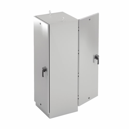 B-Line by Eaton Freestanding Dual Access Enclosure; 72" x 36" x 36"; Stainless Steel 304; Solid Door; Hinge Connection; NEMA 4X