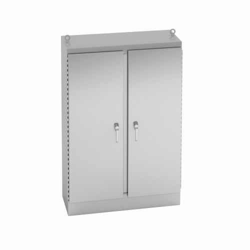 B-Line by Eaton Freestanding Enclosure; 72" x 48" x 18"; Stainless Steel 304; Solid Door; Hinge Connection; NEMA 4X