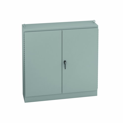 B-Line by Eaton Freestanding Enclosure; 72" x 60" x 24"; Carbon Steel; Solid Door; Hinge Connection; NEMA 12