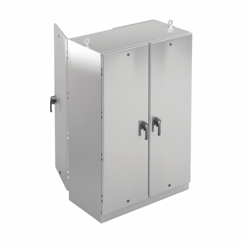 B-Line by Eaton Freestanding Dual Access Enclosure; 72" x 60" x 36"; Stainless Steel 304; Solid Door; Hinge Connection; NEMA 4X