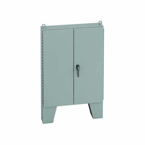 B-Line by Eaton Freestanding Enclosure; 72" x 72" x 12"; Carbon Steel; Solid Door; Hinge Connection; NEMA 12
