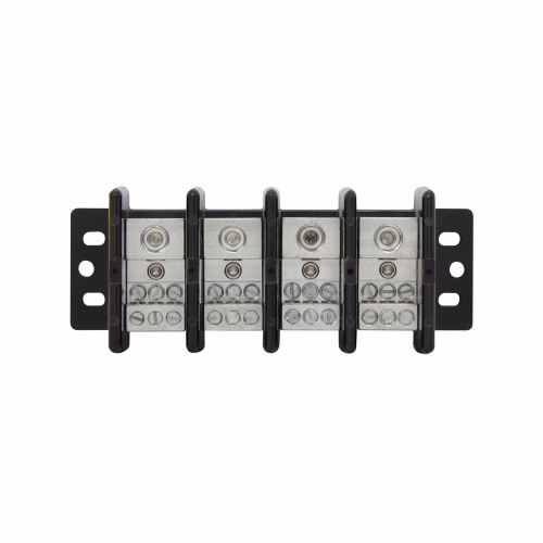 Bussmann by Eaton Power Distribution Block; 175A; 600VAC; 4-Pole; Box Terminals; 1/6 Line/Load Terminal Openings; Panel Mount