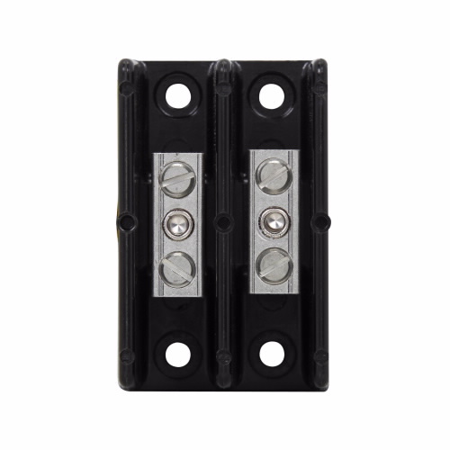 Bussmann by Eaton Power Distribution Block; 115A; 600VAC; 2-Pole; Box Terminals; 1/1 Line/Load Terminal Openings; Panel Mount