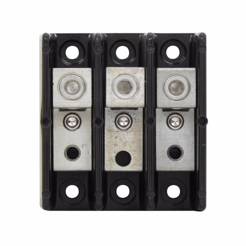 Bussmann by Eaton Power Distribution Block; 175A; 600VAC; 3-Pole; Box/Stud Terminals; 1/1 Line/Load Terminal Openings; Panel Mount
