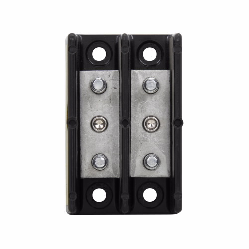 Bussmann by Eaton Power Distribution Block; 150A; 600VAC; 2-Pole; Stud Terminals; 1/1 Line/Load Terminal Openings; Panel Mount
