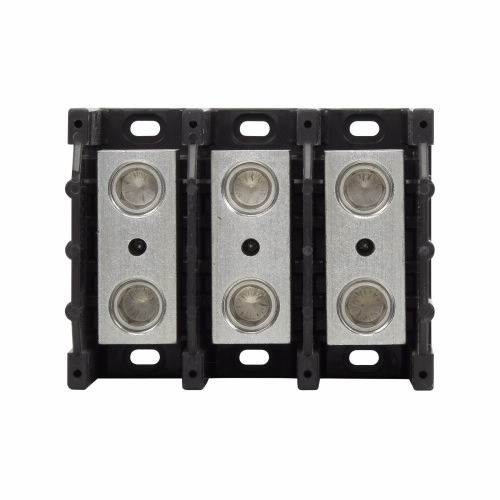 Bussmann by Eaton Power Distribution Block; 380A; 600VAC; 3-Pole; Box Terminals; 1/1 Line/Load Terminal Openings; Panel Mount