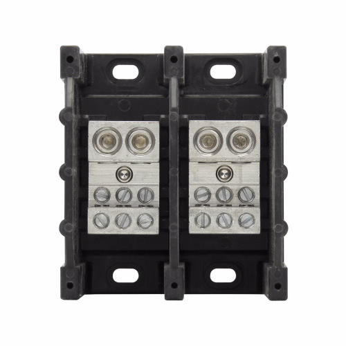 Bussmann by Eaton Power Distribution Block; 350A; 600VAC; 2-Pole; Box Terminals; 2/6 Line/Load Terminal Openings; Panel Mount