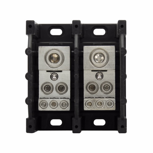 Bussmann by Eaton Power Distribution Block; 310A; 600VAC; 2-Pole; Box Terminals; 1/5 Line/Load Terminal Openings; Panel Mount