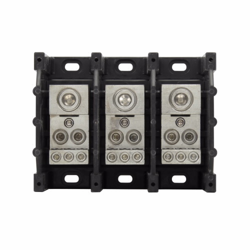 Bussmann by Eaton Power Distribution Block; 310A; 600VAC; 3-Pole; Box Terminals; 1/5 Line/Load Terminal Openings; Panel Mount