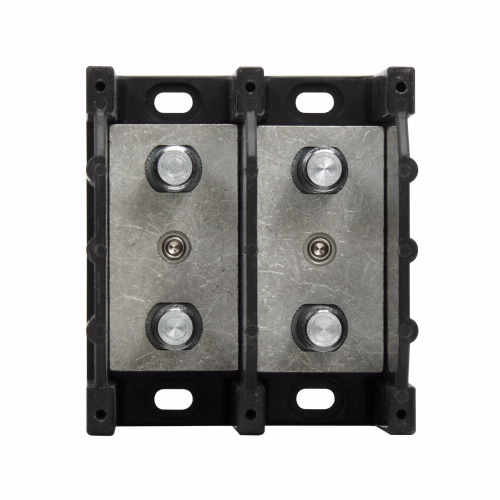 Bussmann by Eaton Power Distribution Block; 400A; 600VAC; 2-Pole; Stud Terminals; 1/1 Line/Load Terminal Openings; Panel Mount
