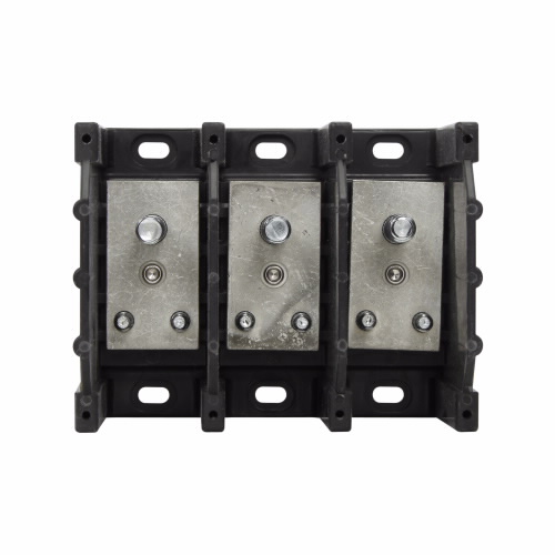 Bussmann by Eaton Power Distribution Block; 310A; 600VAC; 3-Pole; Stud Terminals; 1/2 Line/Load Terminal Openings; Panel Mount