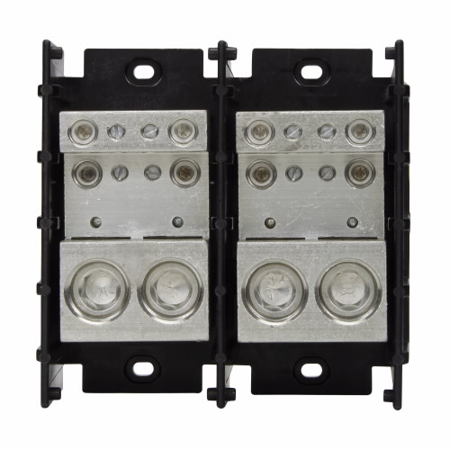 Bussmann by Eaton Power Distribution Block; 840A; 600VAC; 2-Pole; Box Terminals; 2/8 Line/Load Terminal Openings; Panel Mount