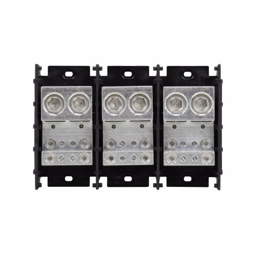 Bussmann by Eaton Power Distribution Block; 840A; 600VAC; 3-Pole; Box Terminals; 2/8 Line/Load Terminal Openings; Panel Mount