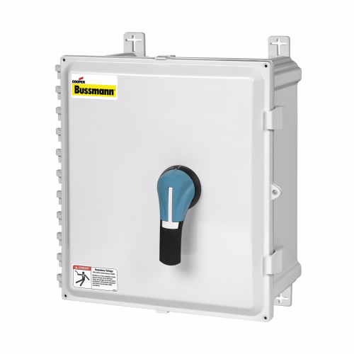 Bussmann Fusible Disconnect Switch; 3-Pole; 100A; Class J Fuse; Enclosed; NEMA 1; Rotary; Pistol; UL 98