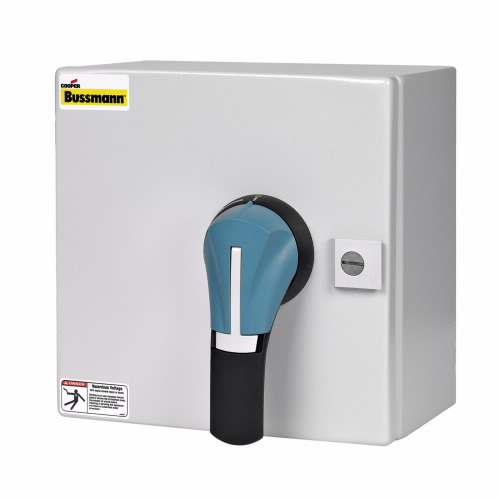 Bussmann Non-Fusible Disconnect Switch; 3-Pole; 800A; Enclosed; NEMA 12; Rotary; Pistol; UL 98