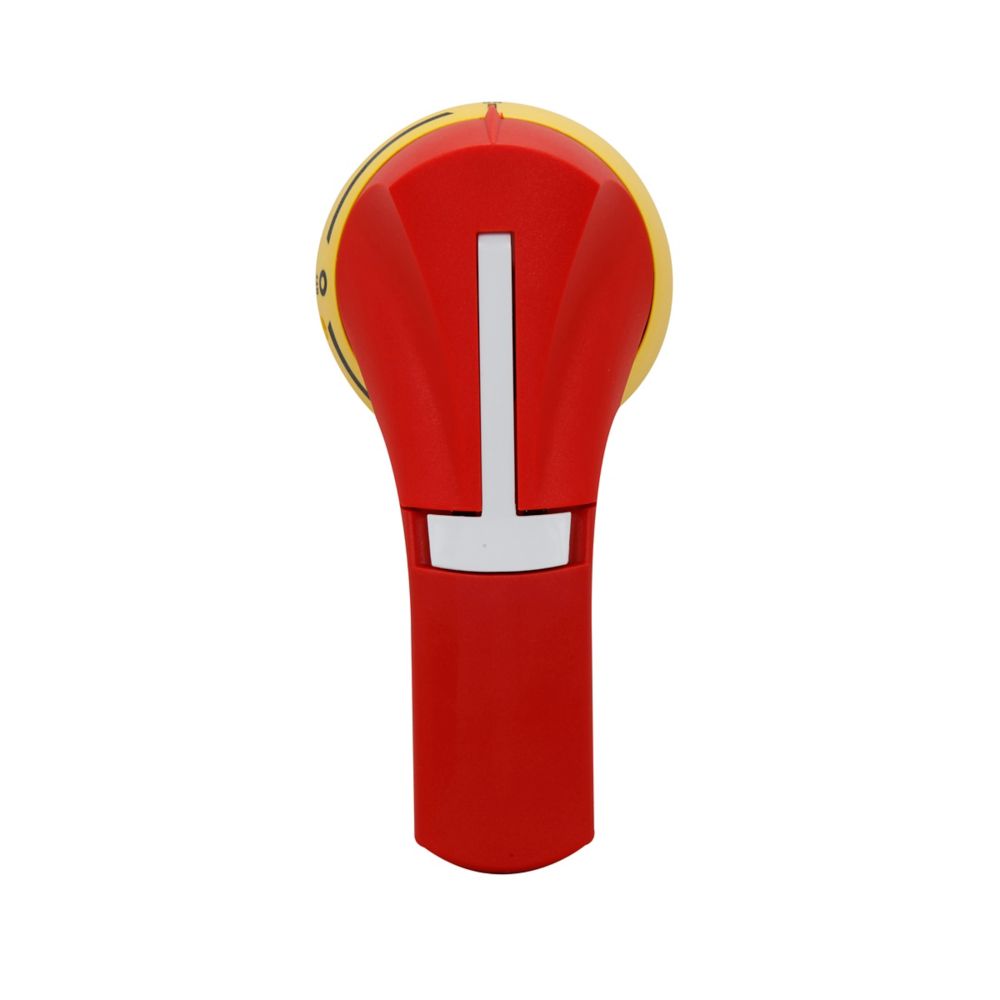 Bussmann Disconnect Switch Rotary Handle; for NEMA 1; 3R; 4; 4X; 12; pistol handle; test function; padlockable; defeatable; red/yellow