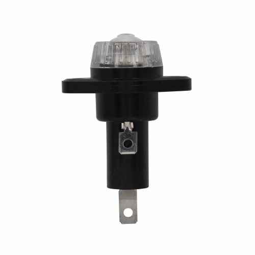 Bussmann by Eaton Midget Thru-Panel Fuse Holder; 30A; 600VAC; 1-Pole; 1/4" Quick-Connect/Solder Connection; Screw Knob - Clear Cap