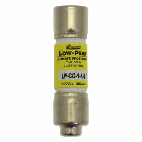 Bussmann by Eaton LOW-PEAK Class CC Time Delay Fuse; 1-1/4A; 600VAC/300VDC