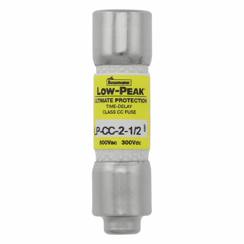 Bussmann by Eaton LOW-PEAK Class CC Time Delay Fuse; 2-1/2A; 600VAC/300VDC