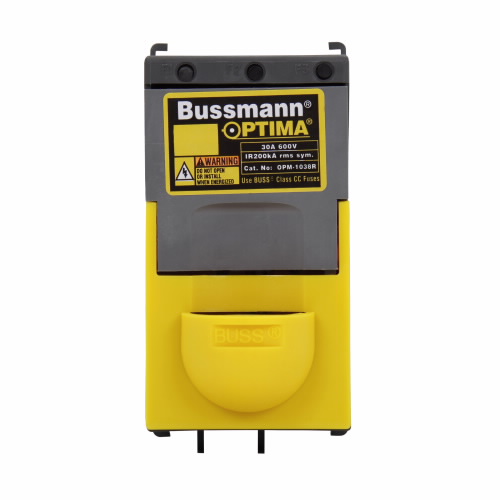 Bussmann by Eaton Optima Finger-Safe Midget Fuse Block; 30A; 600VAC; 3-Pole; Indicating; DIN Rail Mount