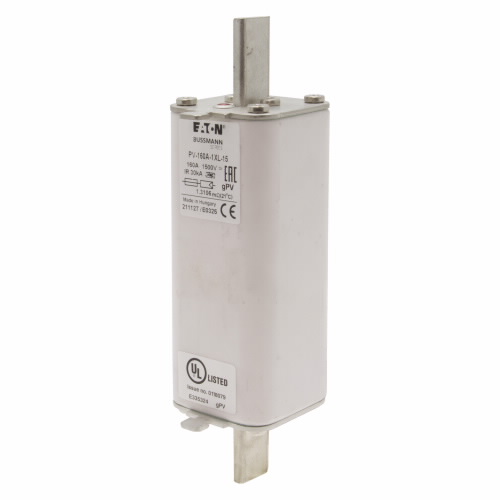 Bussmann Solar Fuse; 160A; 1500VDC; 1XL Size; Blade Mount