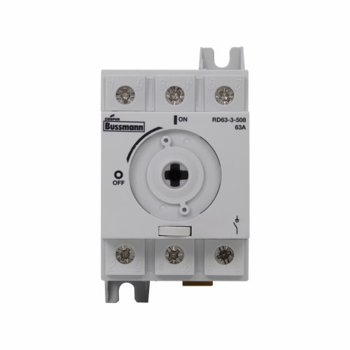 Bussmann Non-Fusible Disconnect Switch; 3-Pole; 63A; Rotary; w/out Handle; UL 508