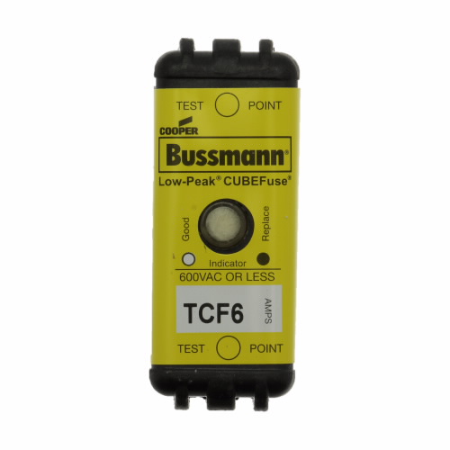 Bussmann by Eaton LOW-PEAK Class CF Time Delay Fuse; 6A; 600VAC/300VDC; Indicating