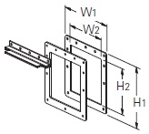 Cooper/B-Line NEMA 12 Wireway; Box Connector; 6" x 12"
