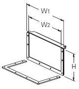 Cooper/B-Line NEMA 12 Wireway; Closure Plate; 6" x 12"