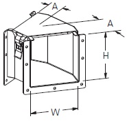 Cooper/B-Line NEMA 12 Wireway; 45° Elbow; 6" x 12"; Gray ANSI 61; Hinge Cover; Top Opening