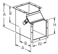 Cooper/B-Line NEMA 12 Wireway; 90° Elbow; 6" x 12"; Gray ANSI 61; Hinge Cover; Inside Opening