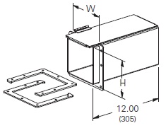 Cooper/B-Line NEMA 12 Wireway; Telescopic Fitting; 6" x 12"; 1" - 7" Length; Gray ANSI 61; Hinge Cover