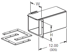 Cooper/B-Line NEMA 12 Wireway; Straight Wireway; 6" x 12"; 4" Length; Gray ANSI 61; Hinge Cover