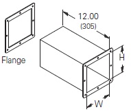 Cooper/B-Line NEMA 12 Wireway; Cut-Off Fitting; 6" x 6"; Gray ANSI 61; Feed-Thru