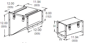 Cooper/B-Line NEMA 12 Wireway; Adapter - Hammond; 6" x 6"; Gray ANSI 61; Hinge Cover