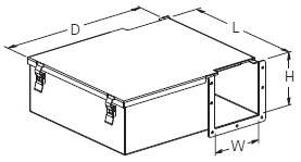 Cooper/B-Line NEMA 12 Wireway; Junction Box; 6" x 6"; Gray ANSI 61; Hinge Cover