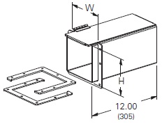 Cooper/B-Line NEMA 12 Wireway; Telescopic Fitting; 6" x 6"; 1" - 7" Length; Gray ANSI 61; Hinge Cover
