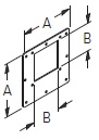 Cooper/B-Line NEMA 4X Wireway; Reducer - Edge; 6" x 6" to 4" x 4"