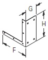 Cooper/B-Line NEMA 12 Wireway; Wireway Hanger - Bracket; 8" x 8"