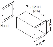 Cooper/B-Line NEMA 12 Wireway; Cut-Off Fitting; 8" x 8"; Gray ANSI 61; Feed-Thru